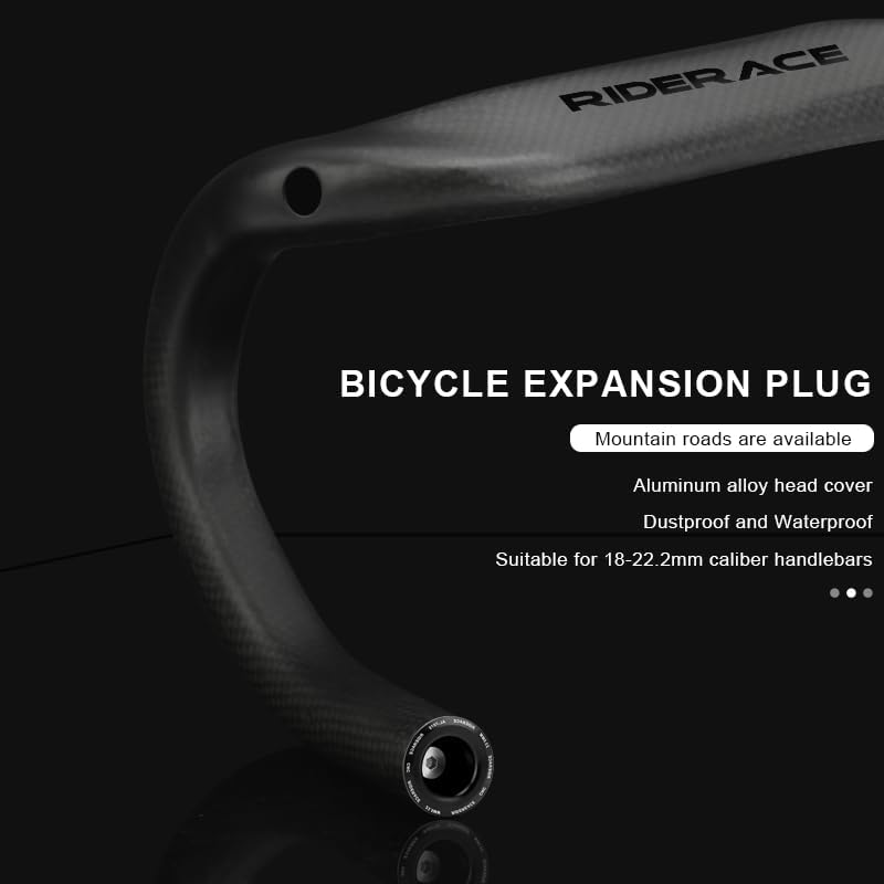 riderace Bicycle Handlebar Plugs for Mountain Bikes, Road Bikes, and Fixed-Gear Bikes, for Safety and Anti-Fall Protection, Easy to Install. - Image 3